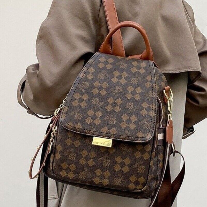 Shoulder Bag for Women's New PVC Leather Casual Backpack 24Hr Smart